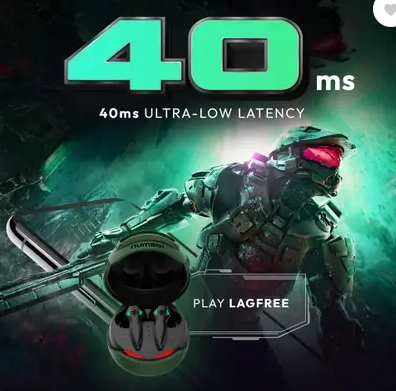 Number Super Buds Pro GT9 Helmet MEMS ENC Gaming TWS, 48 Hrs Battery, 40ms Low Latency Bluetooth  (Army Green, True Wireless)