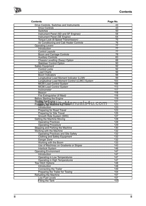 Jcb Mc05, Mc06, Llmi-llmc Loadalls Operator Manual