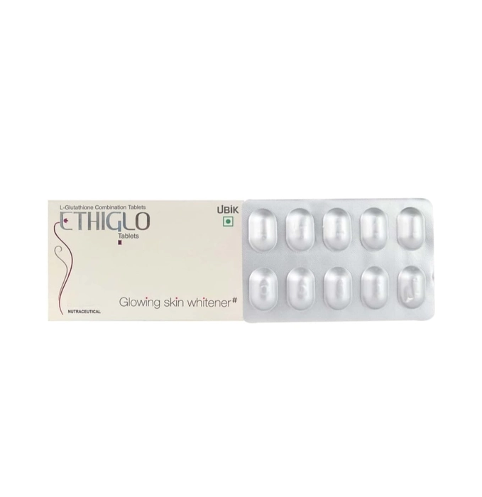 Ethiglo Skin Whitening Tablets Strip of 10