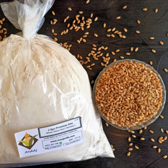 Sharbati chokar atta, wheat flour ( 70 Rs/kg)