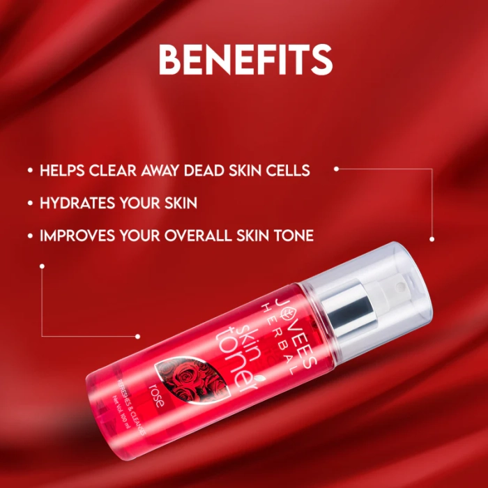 Jovees Rose Skin Toner | Tightens Pores | For Normal to Dry Skin