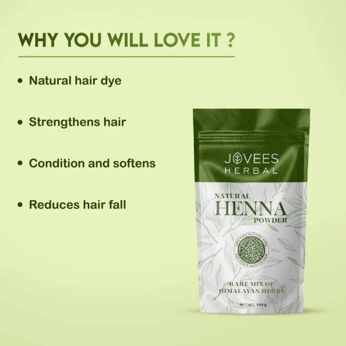 Jovees Mehandi/Henna Powder | Controls Hair Fall & Repairs Damaged Hair