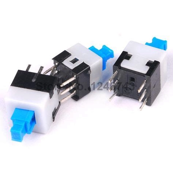 7x7mm 6 Pin DPDT Self-Lock lock Push Switch-10Pcs.