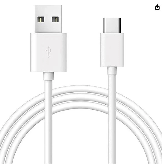 CHARGING DATA CABLE USB TO TYPE C 1 M WHITE BULK FAST CHARGE TYPE C CABLE