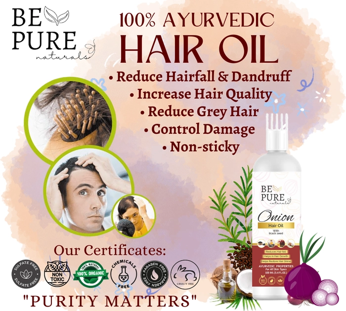 Be Pure Naturals Hair Growth & Hair Repair Combo for DRY & DAMAGED HAIR (200ml+100ml)