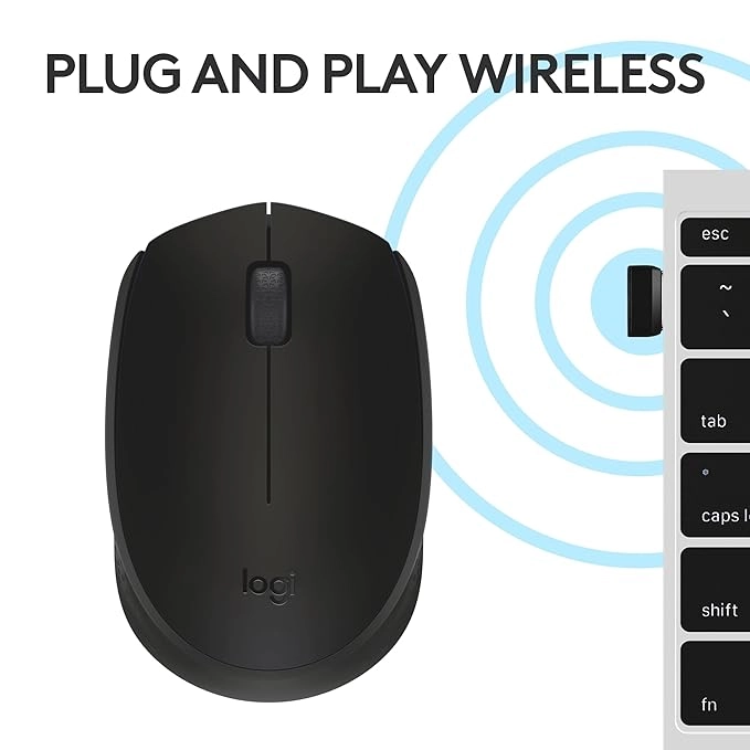 Logitech B170 Wireless Mouse with USB Receiver,(Black)