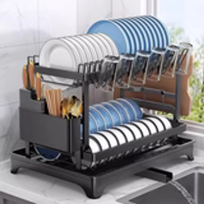 KITCHEN STORAGE DISH BOWL RACK DRAINER DISH RACKS