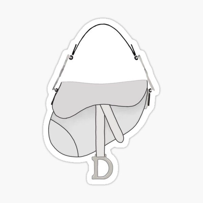 Dior Purse sticker (White)