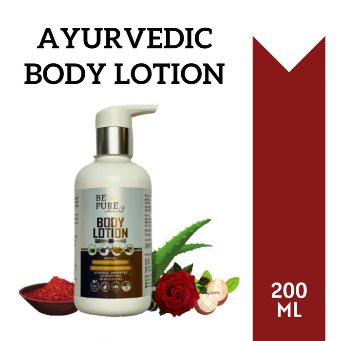 Be Pure Naturals Body Lotion with Sandal & Lavender, Ultra light Body Lotion for Smooth Skin, Acne & Rashes Free Skin (200ml)