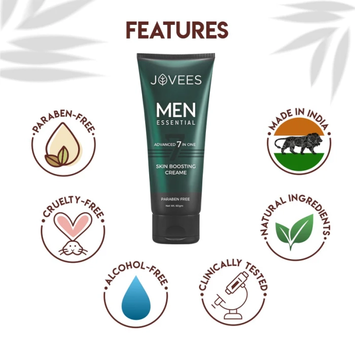 Jovees Men Advanced 7 in-1 Skin Boosting Creame | Brightens & Evens Skin