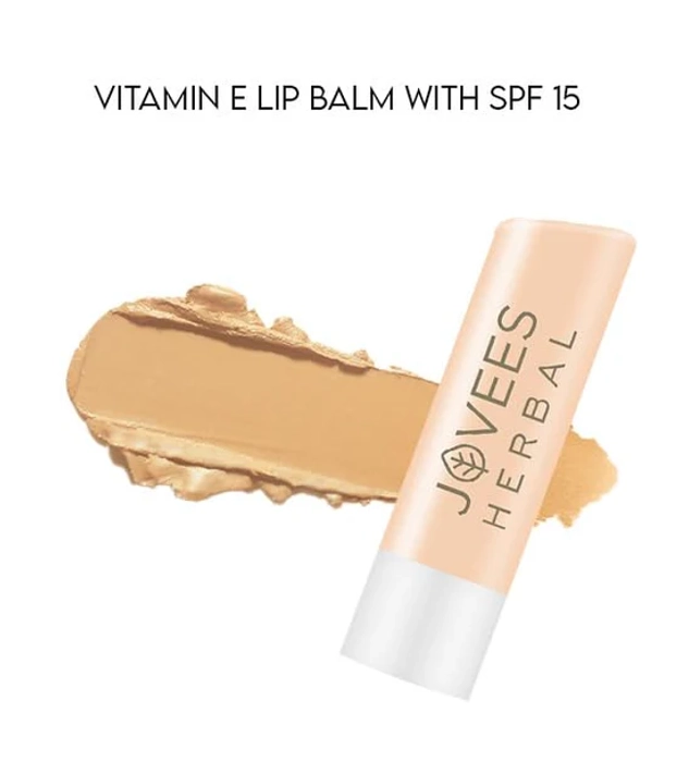 Jovees Vitamin E Lip Balm | SPF 15 | Hydrates and Rejuvenates Dry Lips