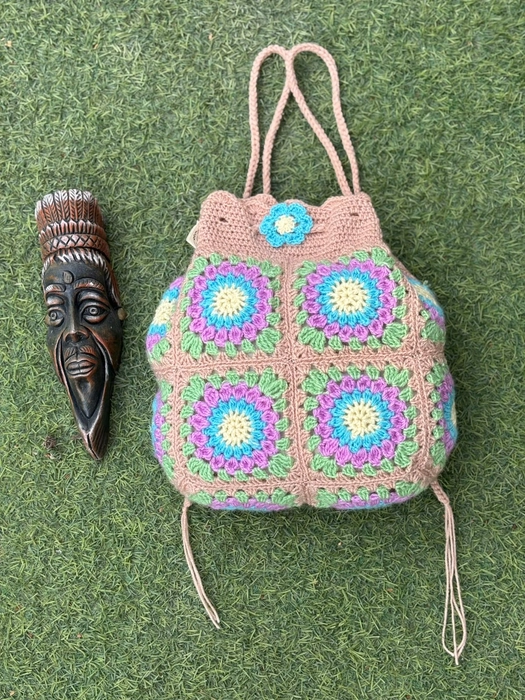 Moss Meadow crochet Backpack