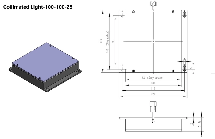 Collimated Backlight-100-100-25