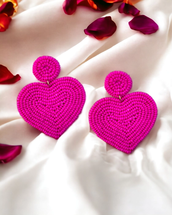 Buy Elegant Rhinestone Heart Shaped Dangle Earrings-Rainbow for Women  Online in India