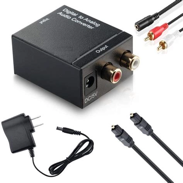 Optical Input and RCA Output - Digital to Analog Audio Converter