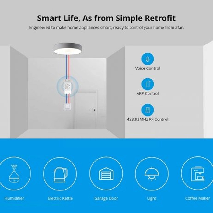 RF WiFi Smart Switch Interruptor 433Mhz RF Receiver Intelligent Remote Control Wireless Control For Smart Home Wi-Fi Light Switch