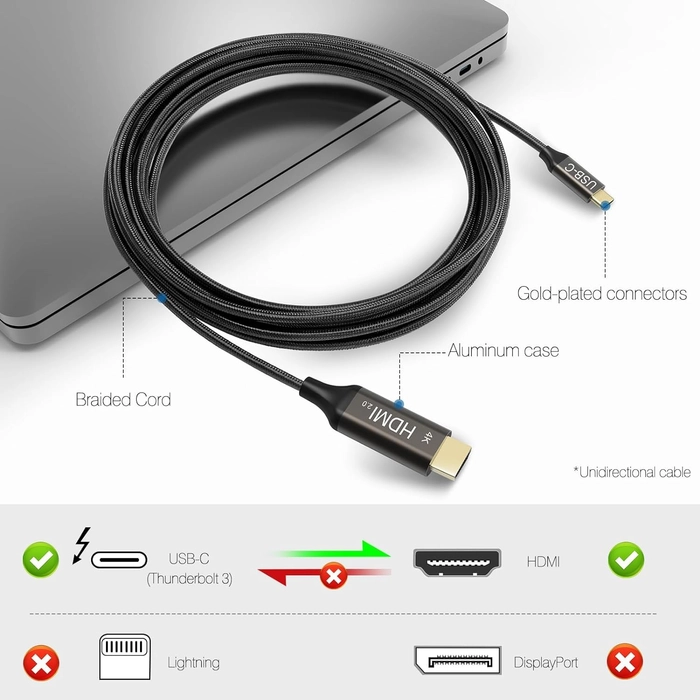 Hammok Christy USB-C To HDTV 1.8 Meters