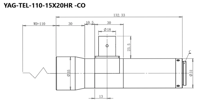 YAG-TEL-110-15X20HR-CO