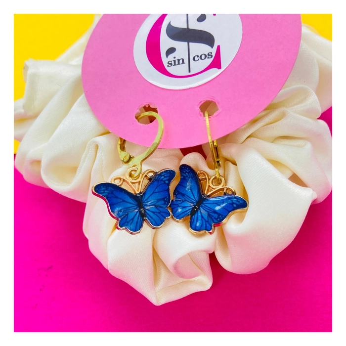 Blue Barbie-core earrings