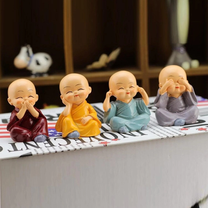 Garden Miniature Monks (Set of 4 Monks)