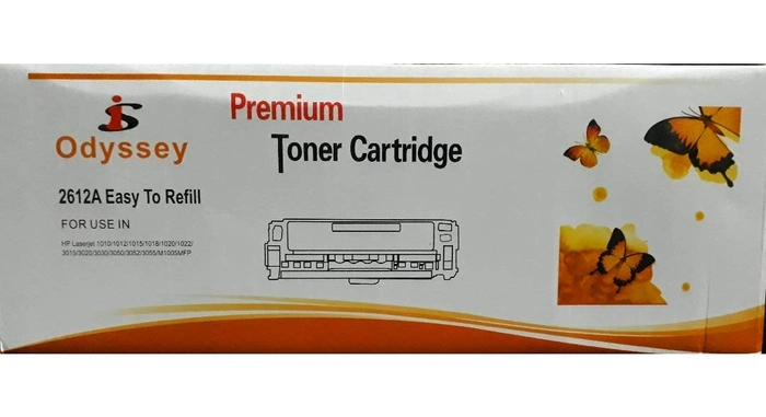 Odyssey 12A Laser Toner Cartridge – Black | Page Yield: Up to 1500 Pages And Easy to Refill