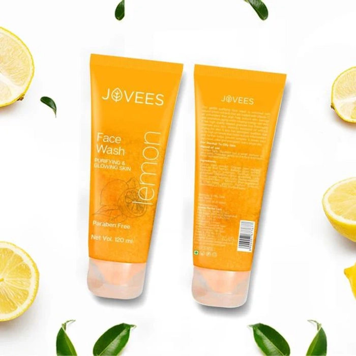 Jovees Lemon Face Wash with Lemon , Orange Peel & Kakadu Plum Extract