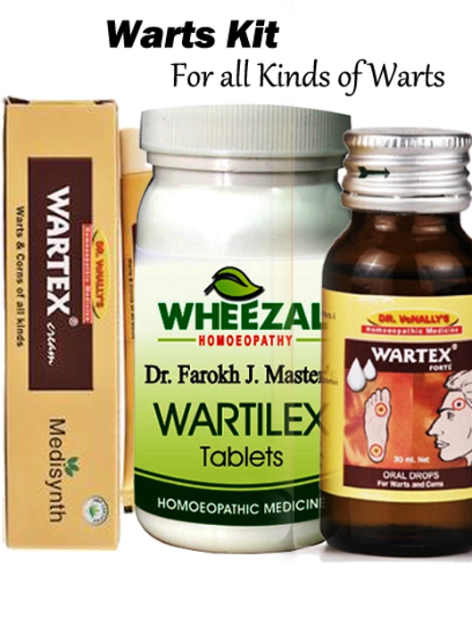 Warts kit for all kinds of Warts- Set of 3 different medicines