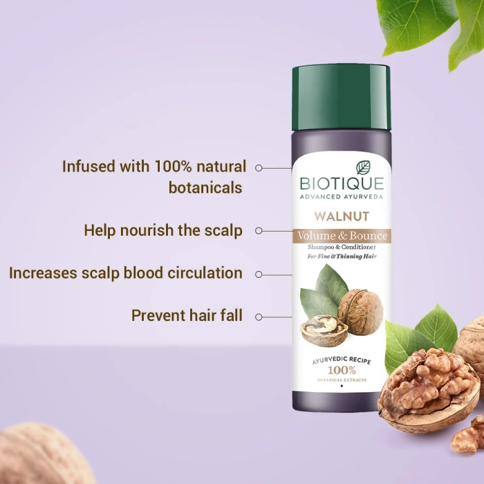 Walnut volume & bounce shampoo and conditioner