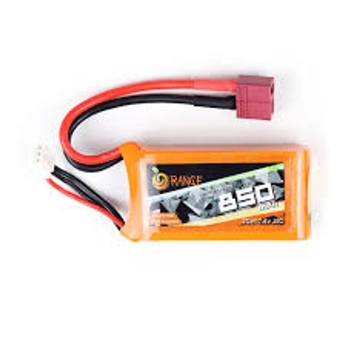 Orange 850mah 3s 30c Lithium Polymer Battery Pack (LiPo)