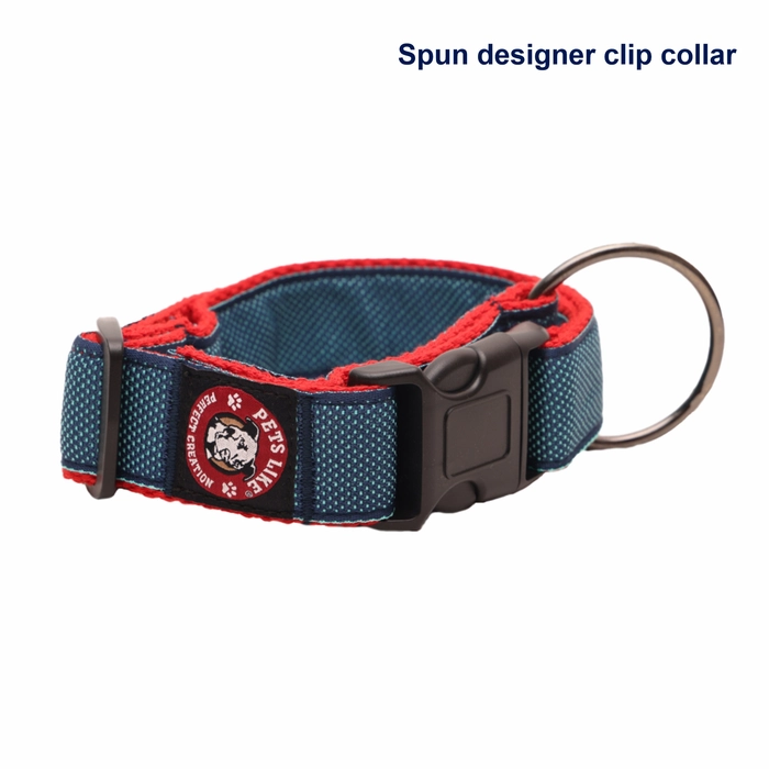 Spun designer clip collar