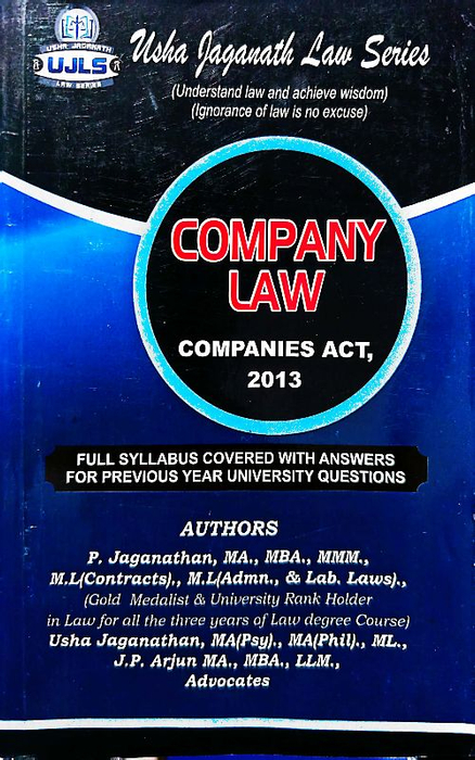 Company Law ( Company Act, 2013) By Usha Jagannathan Law Series