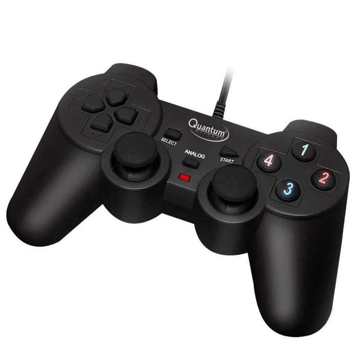 Quantum QHM7468 USB Gamepad with Dual Vibration (Black)