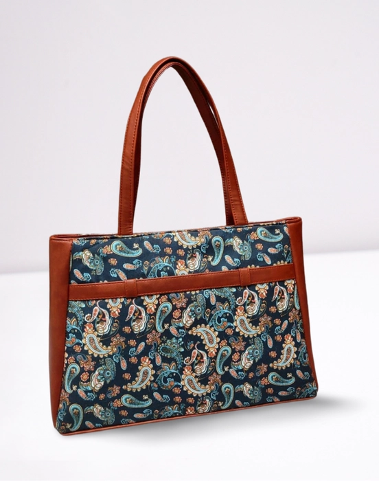Ikkat's Stylish Printed Cotton Office Tote Bag