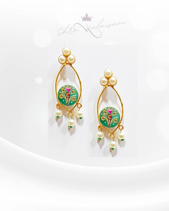 Carved Green Stone Designer Peacock Earrings 50x15mm 22kt Gold Plated  Handmade Peacock Jewelry Wedding Earrings Bridesmaid Gift Idea - Etsy