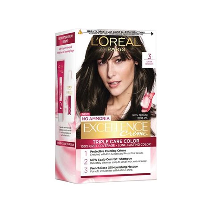 Loreal Paris Exellence 3 Natural Darkest Brown 172