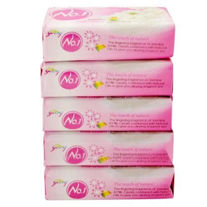 Godrej No 1 Jasmine Soap 100 G Pk5 4+1