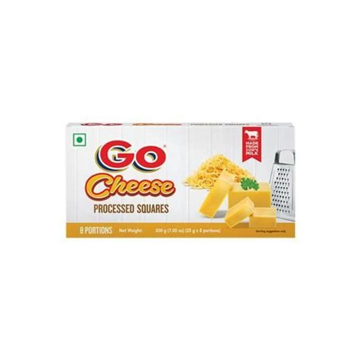 GO PROCESSED CHEESE - CUBES 200 G CARTON