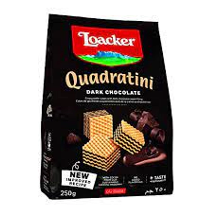 LOACKER QUADRATINI DARK CHOCOLATE 250G