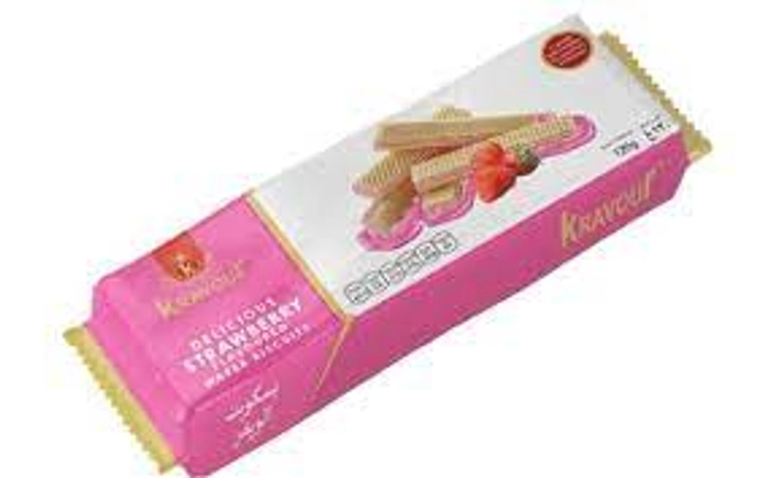 Kravour Wafer Strawberry 100g