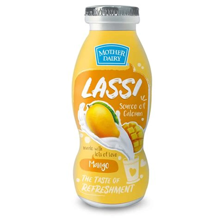 MOTHER DAIRY  SWEET LASSI MANGO 200ML