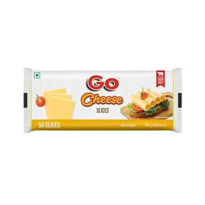 GO CHEESE SLICES PLAIN 750 G POUCH