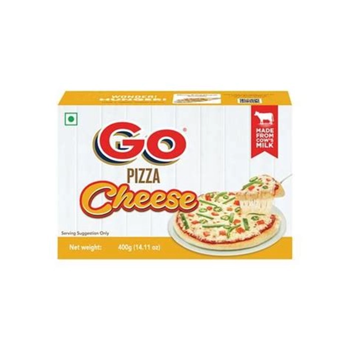 GO PIZZA CHEESE - MOZZARELLA & CHEDDAR 400 G CARTO