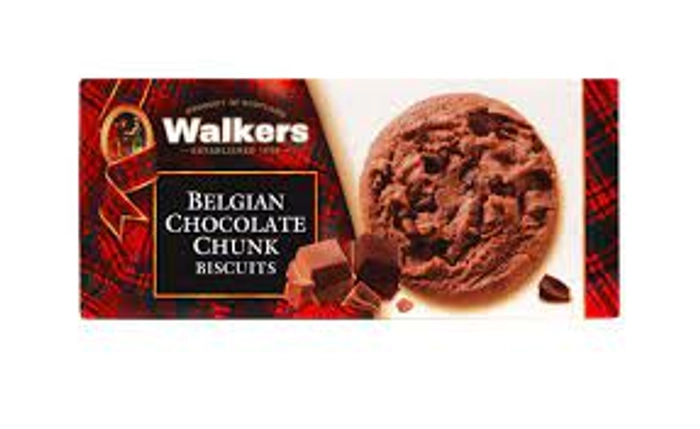 WALKERS Scottish Biscuits Belgian Chocolate Chunk 150GM