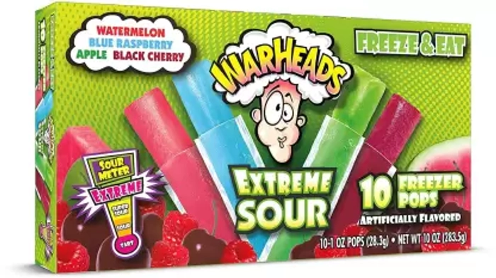 WARHEADS XTREAM SOUR FREEZER POP 283.5 GM