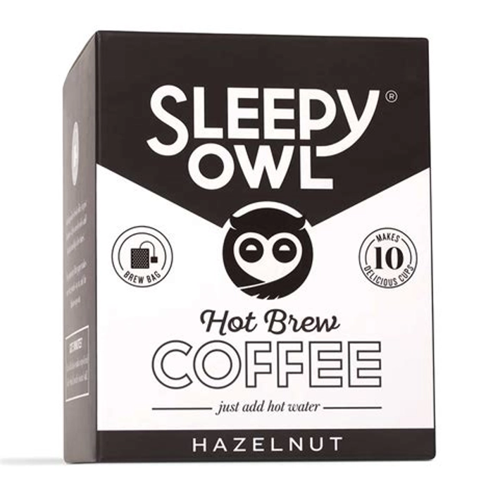 Sleepy Owl  Hot Brew Bags Hazelnut  Set Of 10  1