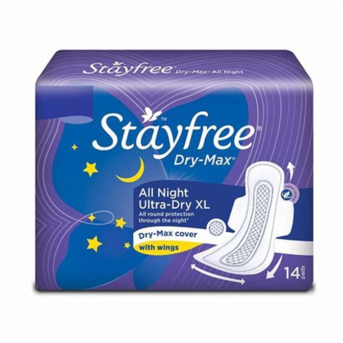 Stayfree Dry Max Allnight Reg 14S