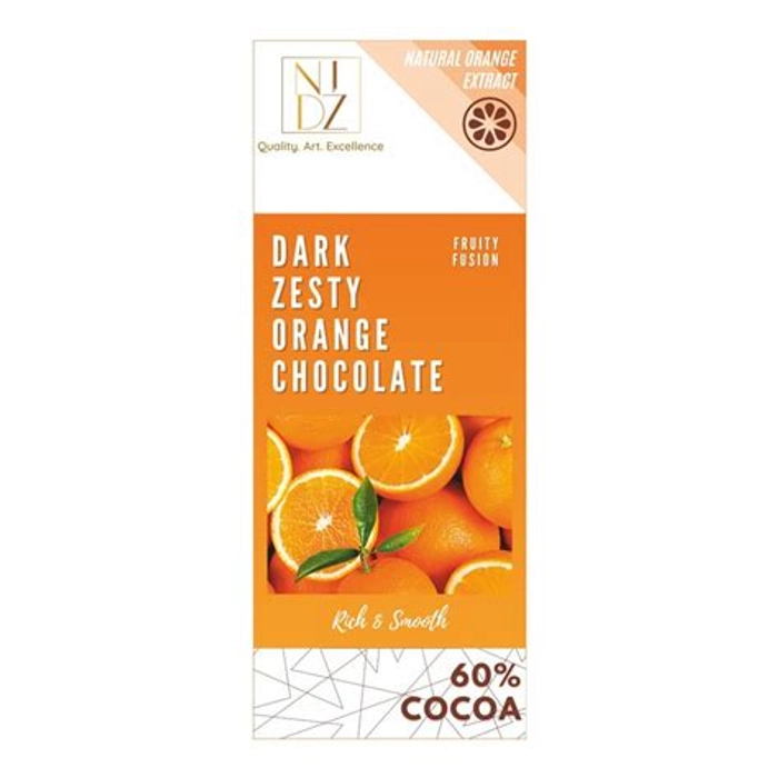 Nidz Dark Zesty Orange  60% Cocoa