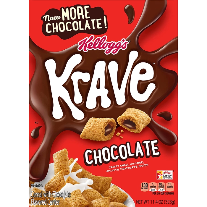 KELLOGS KRAVE REAL CHOCOLATE 323 GM