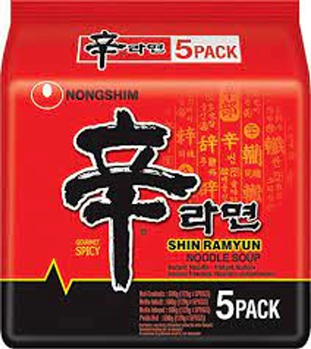 Nongshim Shin Ramyun Noodle Soup (5 in 1) 600 gm