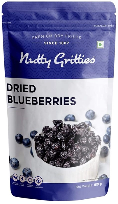 NUTTY GRITTIES DRIED BLUEBERRIES 150G